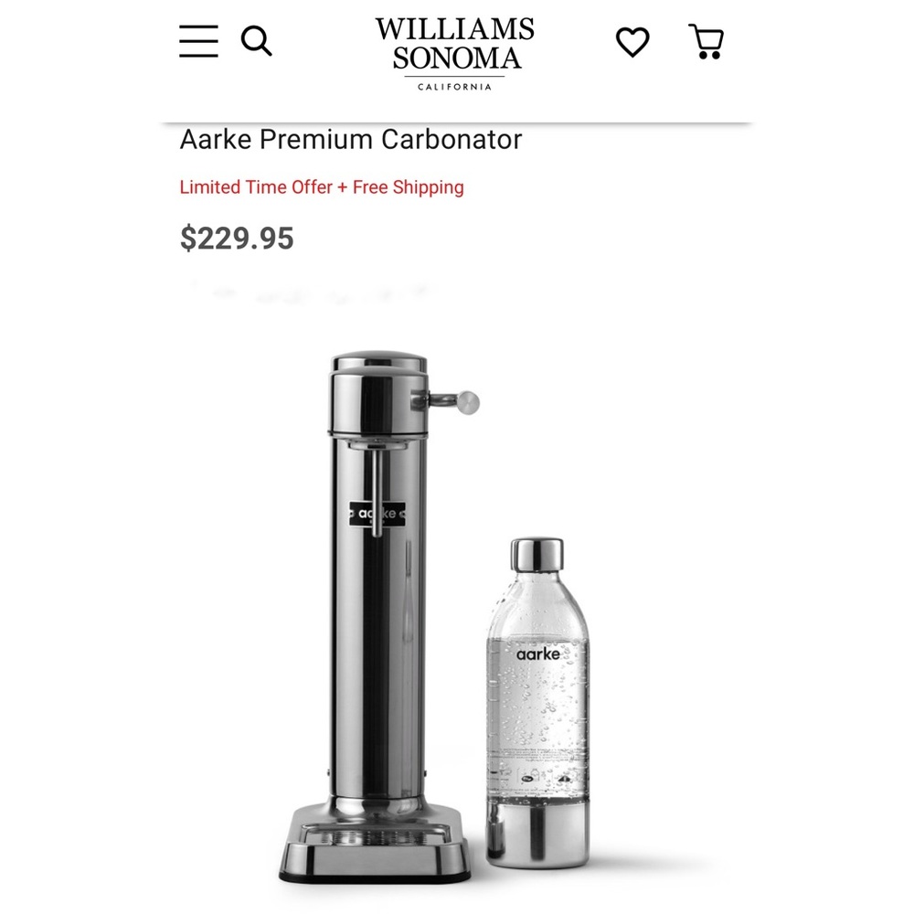 Williams Sonoma Aarke Premium Carbonator in Stainless Steel - Picture 1 of 12